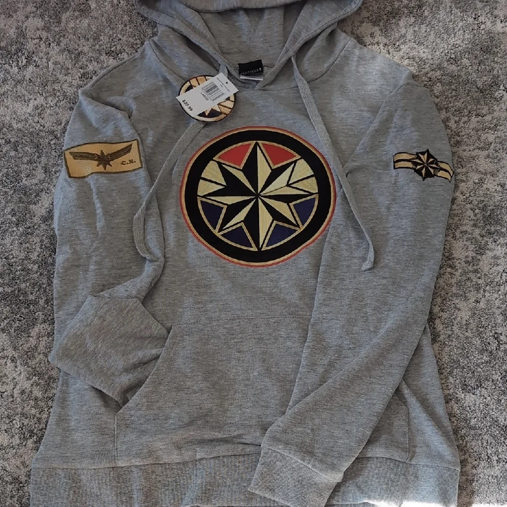 Marvel Gray Hoodie with Star Design - Picture 6 of 9